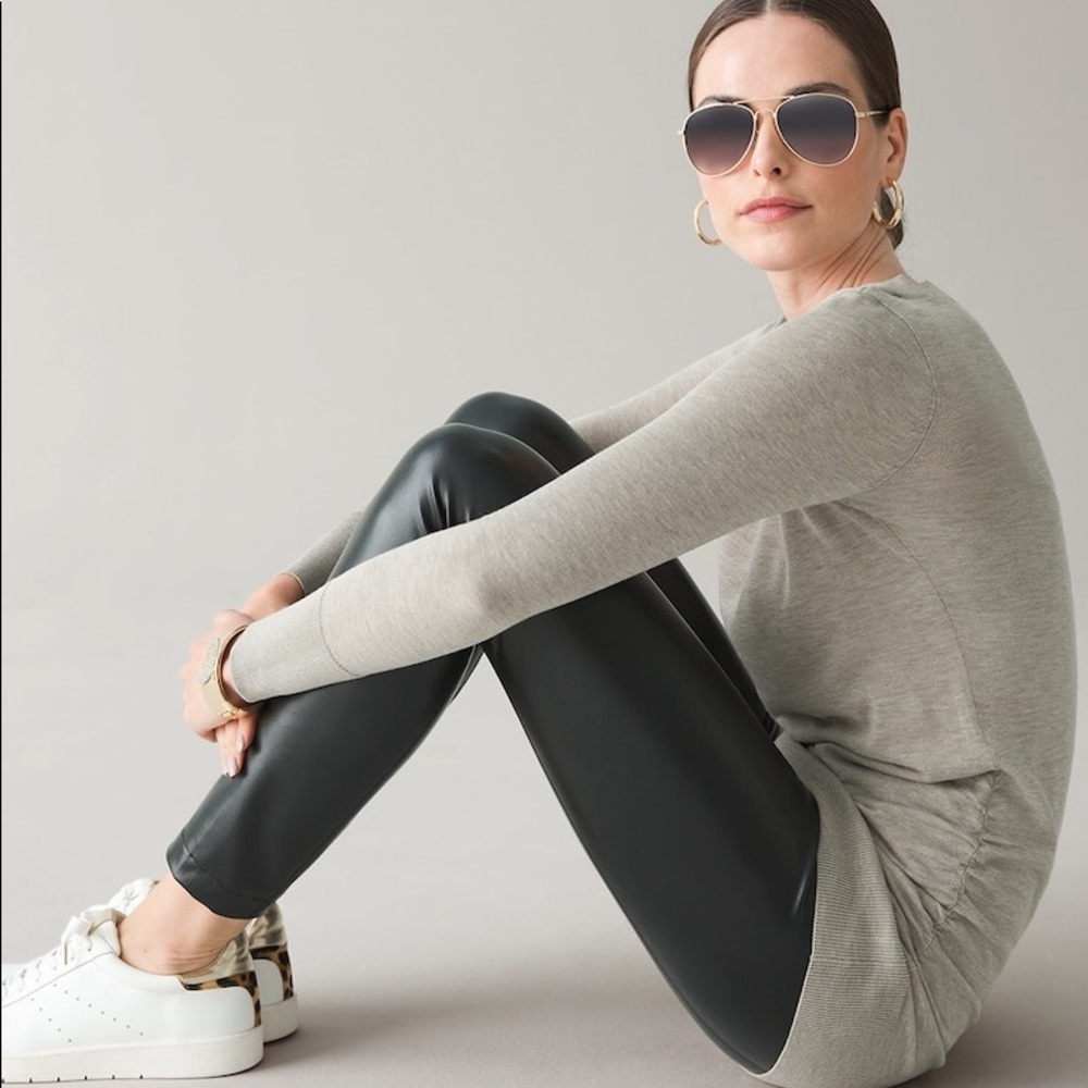 WHBM Faux Leather Leggings - size 10 Short